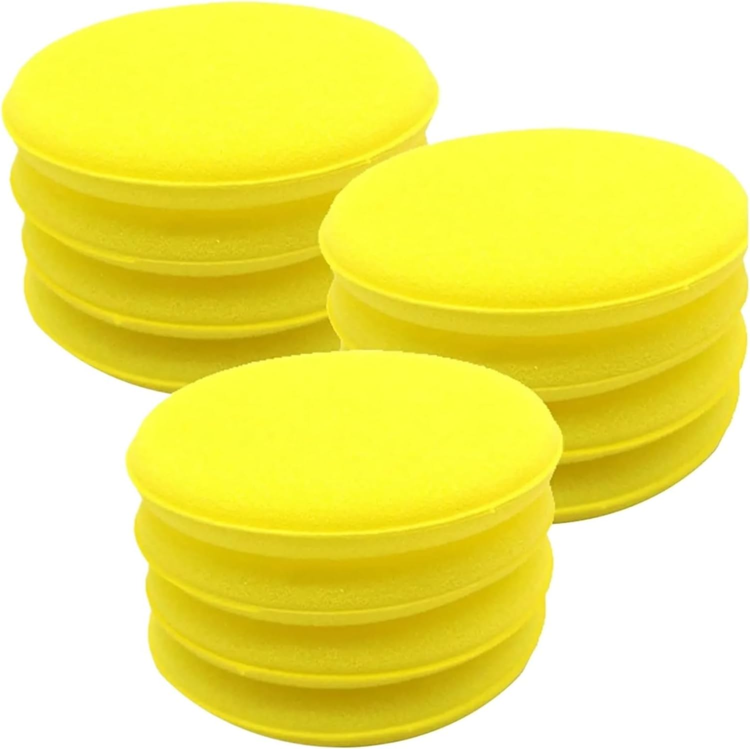 300Pcs Car Waxing Polish Wax Foam Sponge Applicator Pads 10CM Yellow Cleaning Sponge Clean Washer Washing Tool Car Cleaning