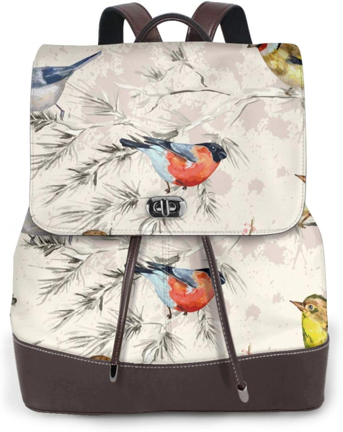 Little Birds for Womens Backpack Purse Microfiber PU Anti-theft Large Fashion Designer Travel Bag Ladies Shoulder Bags