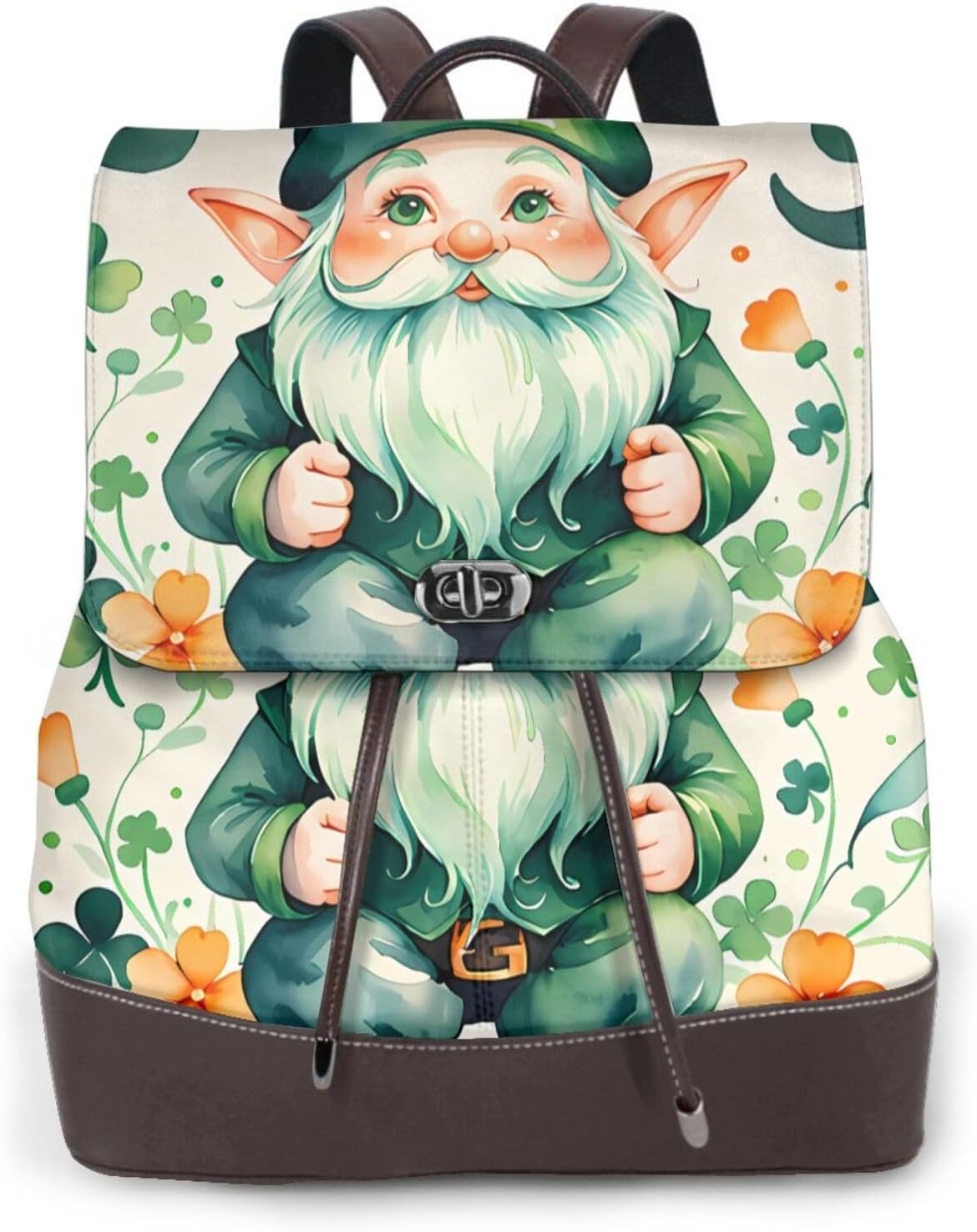 Good luck ！ for Womens Backpack Purse Microfiber PU Anti-theft Large Fashion Designer Travel Bag Ladies Shoulder Bags