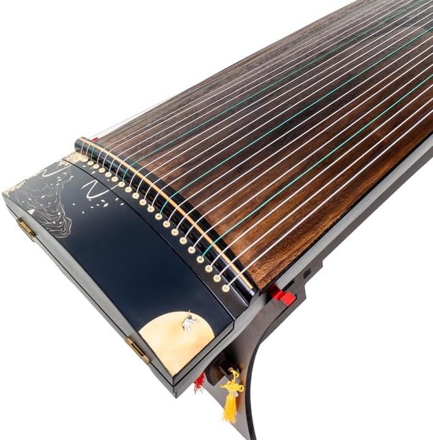 MI&VI 21-String Guzheng Paulownia Wood Guzheng Chinese Zither Instrument with Thick Carry Bag and Stand (130cm, Classic V3)