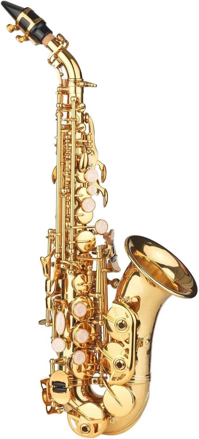 Woodwind Instruments Bb Treble Saxophone Gold Lacquer Brass Sax With Instrument Case Mouthpiece Neck Strap Brush