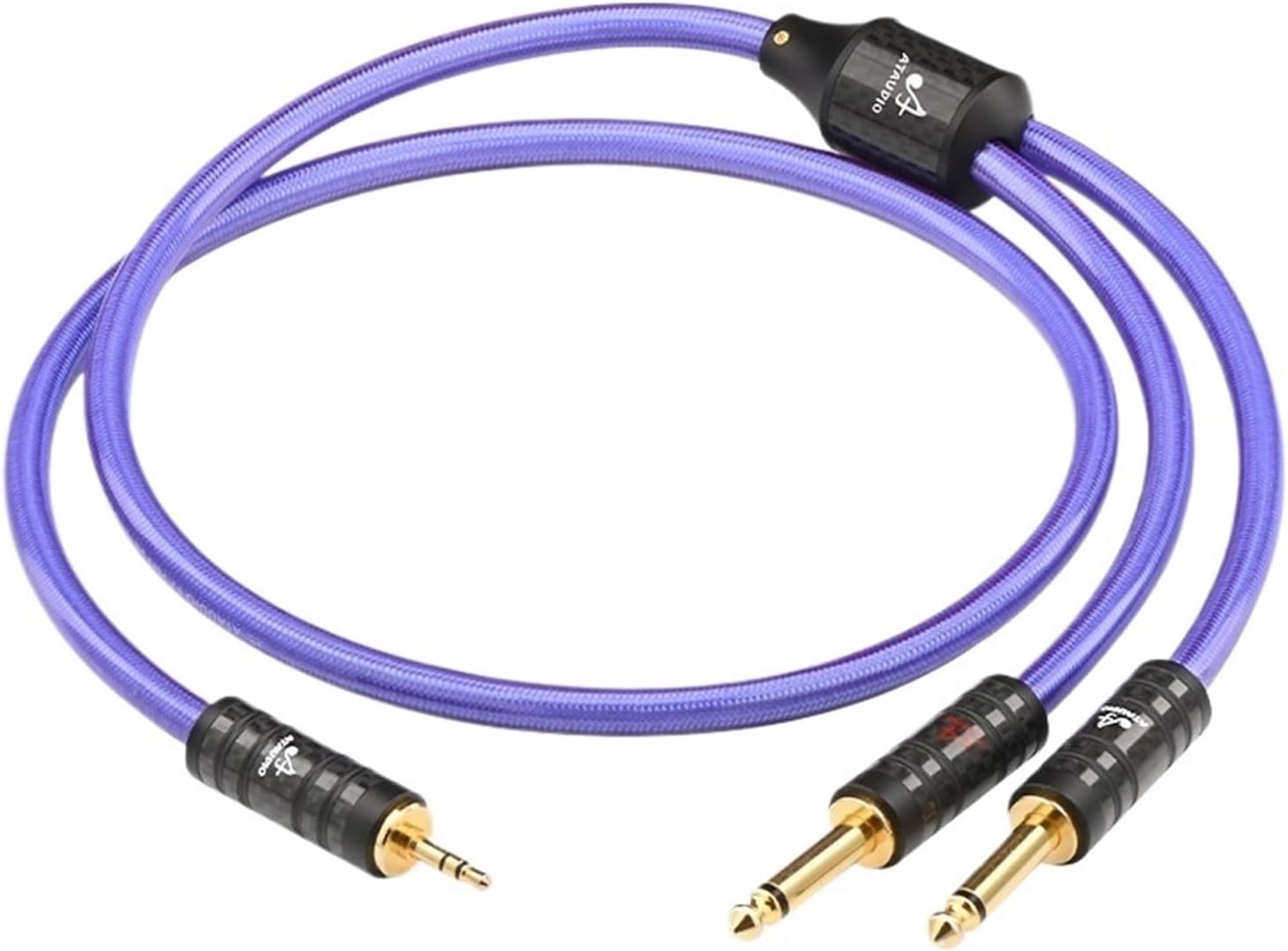 HiFi 3.5mm to Dual 6.5mm TS Audio Cable Hi-end OCC Silver-plated 3.5mm to 6.5mm Male Splitter Cable for Phone Amplifier Mixer(1m)