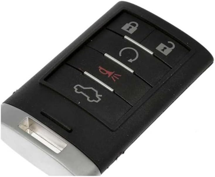 KarParts360 for Cadillac CTS 2008-2015 Keyless Entry Remote | Black Color | 5 Buttons | Remote Type | Replacement for 25943677