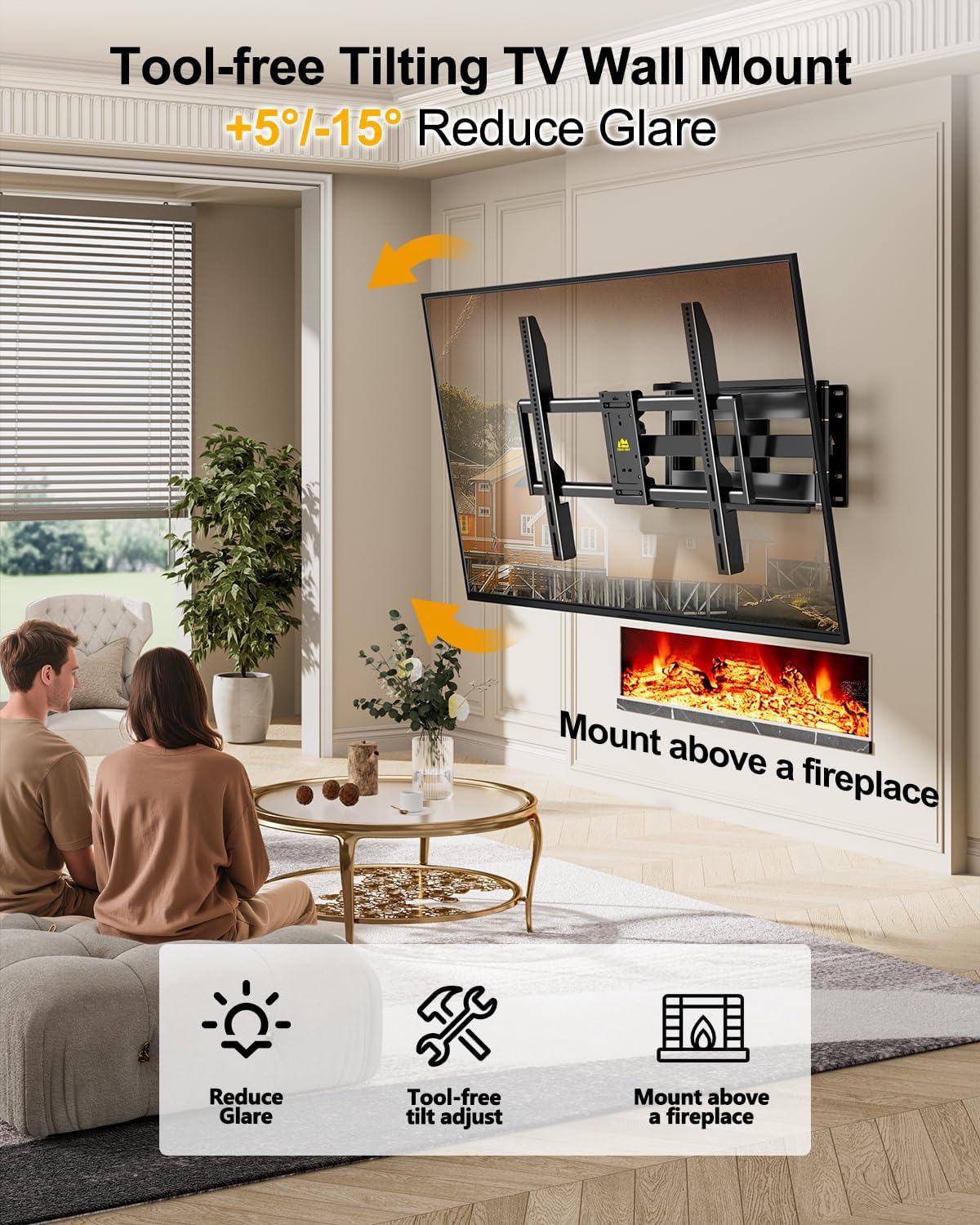 FORGING MOUNT Long Arm Full Motion TV Wall Mount for Most 42-100