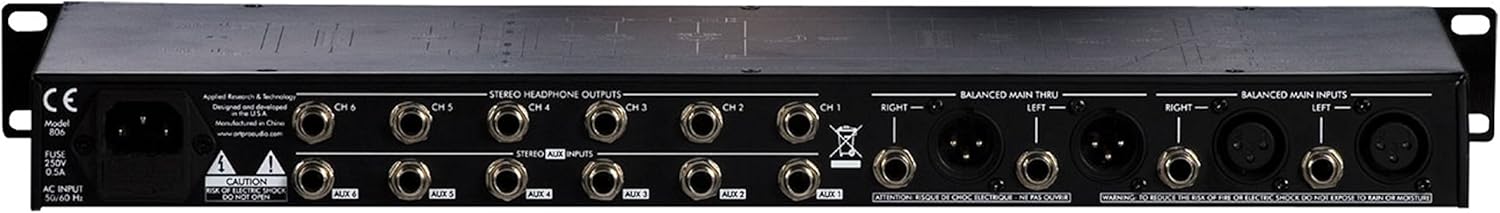 ART HeadAmp6 Pro 6 Channel Professional Headphone Amplifier With EQ