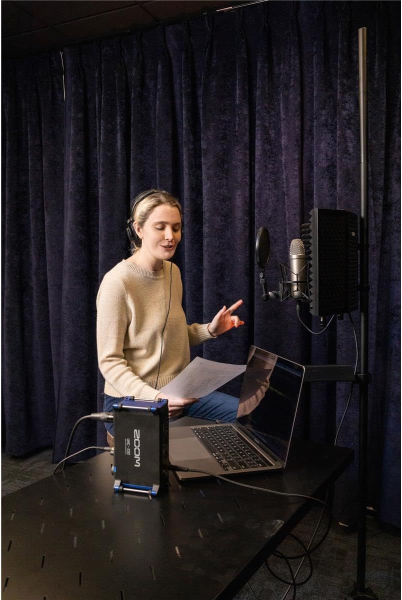 Zoom UAC-232 Audio Converter with 32-Bit Float, Audio Interface,2 XLR/TRS Combo Inputs, Headphone Outputs, 192 kHz Sample Rate, For Music & Streaming