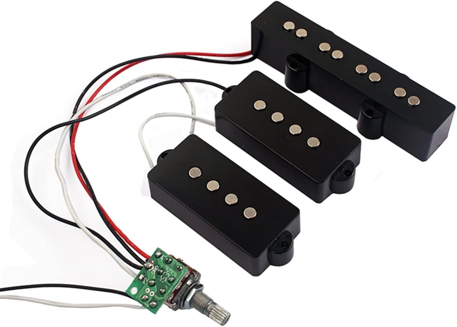 KESHUO Electric Guitar Wiring Harness 3 Band Equalizer EQ Preamp Circuit Bass Guitar Tone Control Wiring Harness Pickup Set