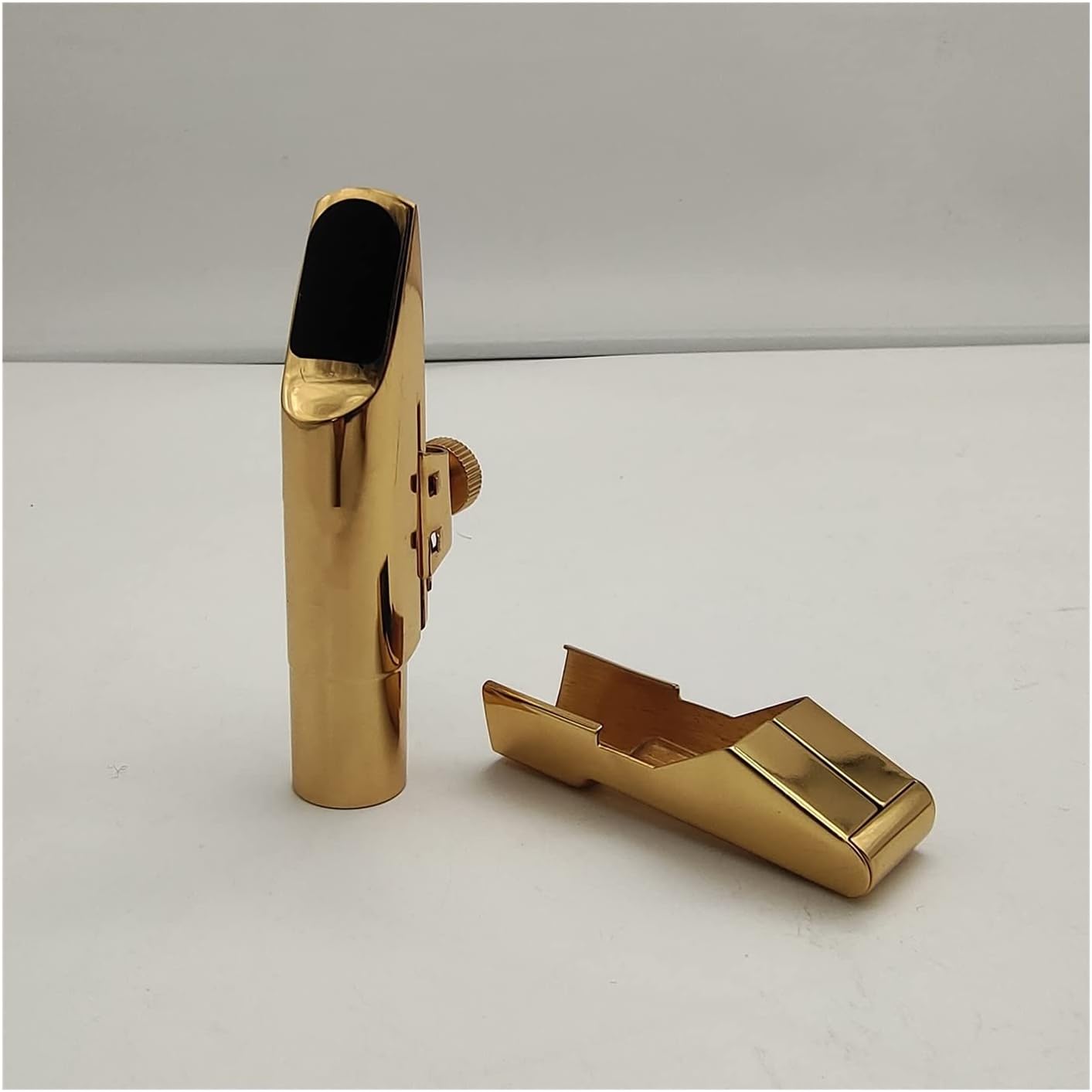 Sax Replacemen Set Professional Tenor Saxophone Alto Saxophone Mouthpiece Gold Plating Sax Accessories Saxophone Accessories (Color : Soprano Brass 5)