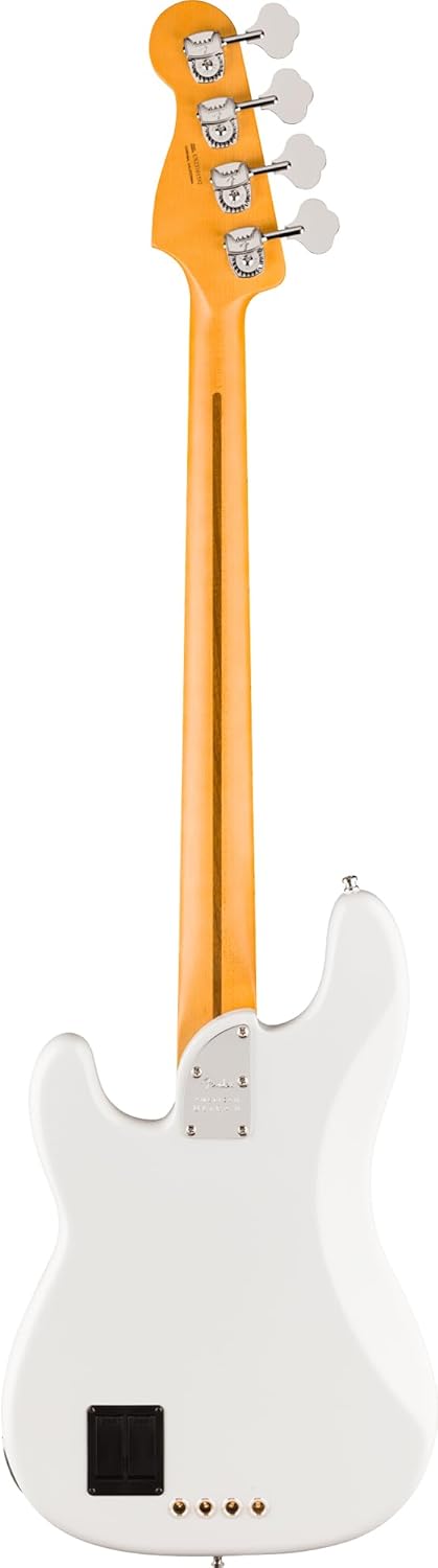 Fender American Ultra II Precision Bass - Avalanche Bundle with Case, Strap, Cable, Hat, and Guitar Cleaning Kit