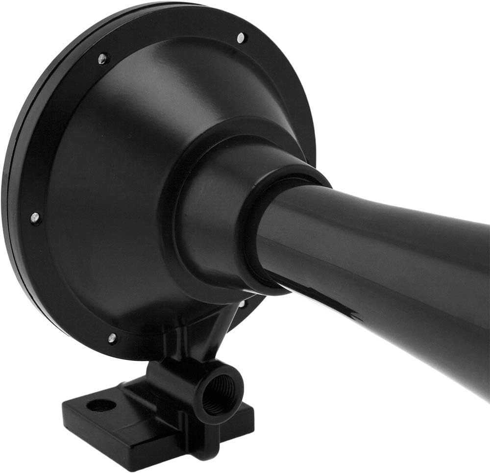 Vixen Horns Train Horn Trumpet for Truck/Car. Long Trumpet Horn Super Loud dB. Black Single Trumpet (Size S). Heavy Duty ABS Air Horn. Fits Vehicles Like Semi/Pickup/Jeep/RV/SUV VXH1903XB