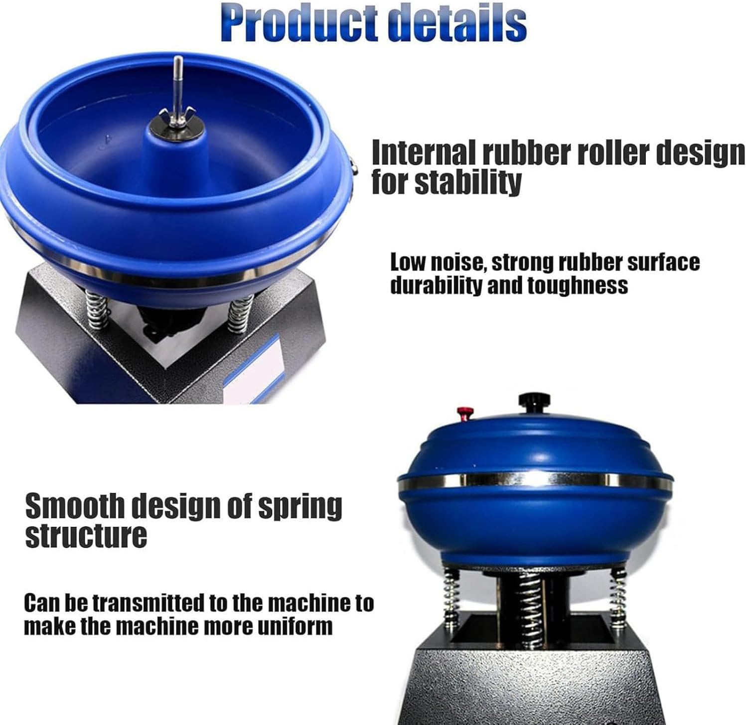 Polishing Machine, Vibrating Polishing Drum, Sleeve Polisher, Strong and Stable, High Load Capacity, Convenient Operation, for Grinding and Polishing Workpiece Surfaces, Jewelry Accessories,6.2L