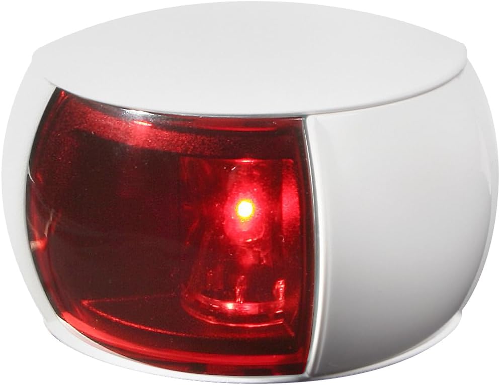 Hella 980520011 '0520 Series' NaviLED Multivolt 8-28V DC 2 NM Compact Port Light with Colored Outer Lens and White Shroud