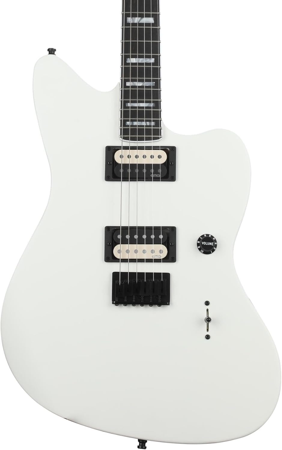 Fender Jim Roott V4 Jazzmaster Electric Guitar, Arctic White, Ebony Fingerboard