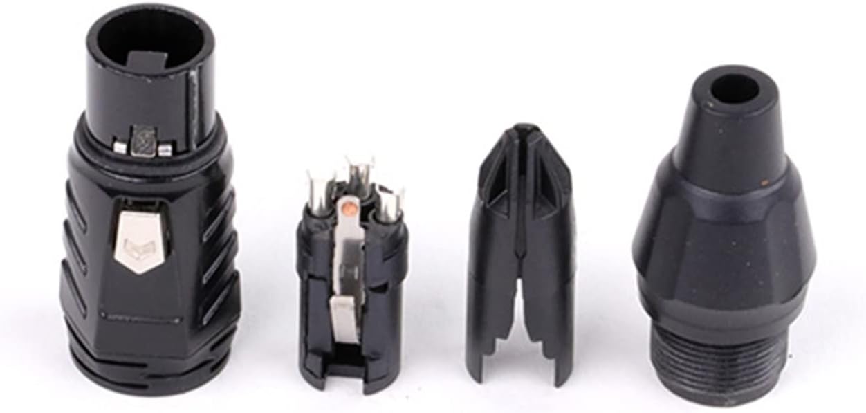 X L R 3 Pin Male Female Snake Plug Audio Microphone Cable Connector Adapters Black 10Pcs (Color : 10xD1034F)