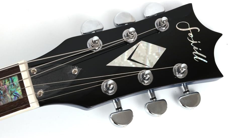 Fojill FSG-60 Electric Guitar Canadian Maple Neck Rosewood Fretboard Mahogany Body Stainless Frets(FSG-60BKR)