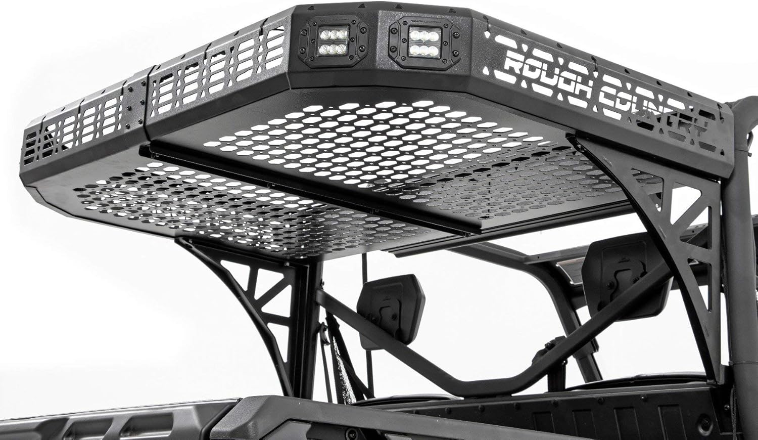 Rough Country Rear Cargo Rack for Can-Am Defender (2017-2025) - Bolt-on Over-Bed Storage