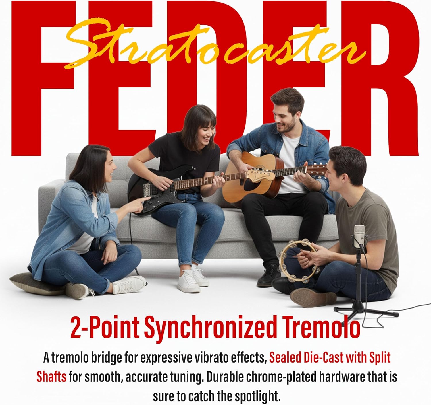 Fender Squier Affinity Series HSS Stratocaster with Laurel FB - Metallic Black