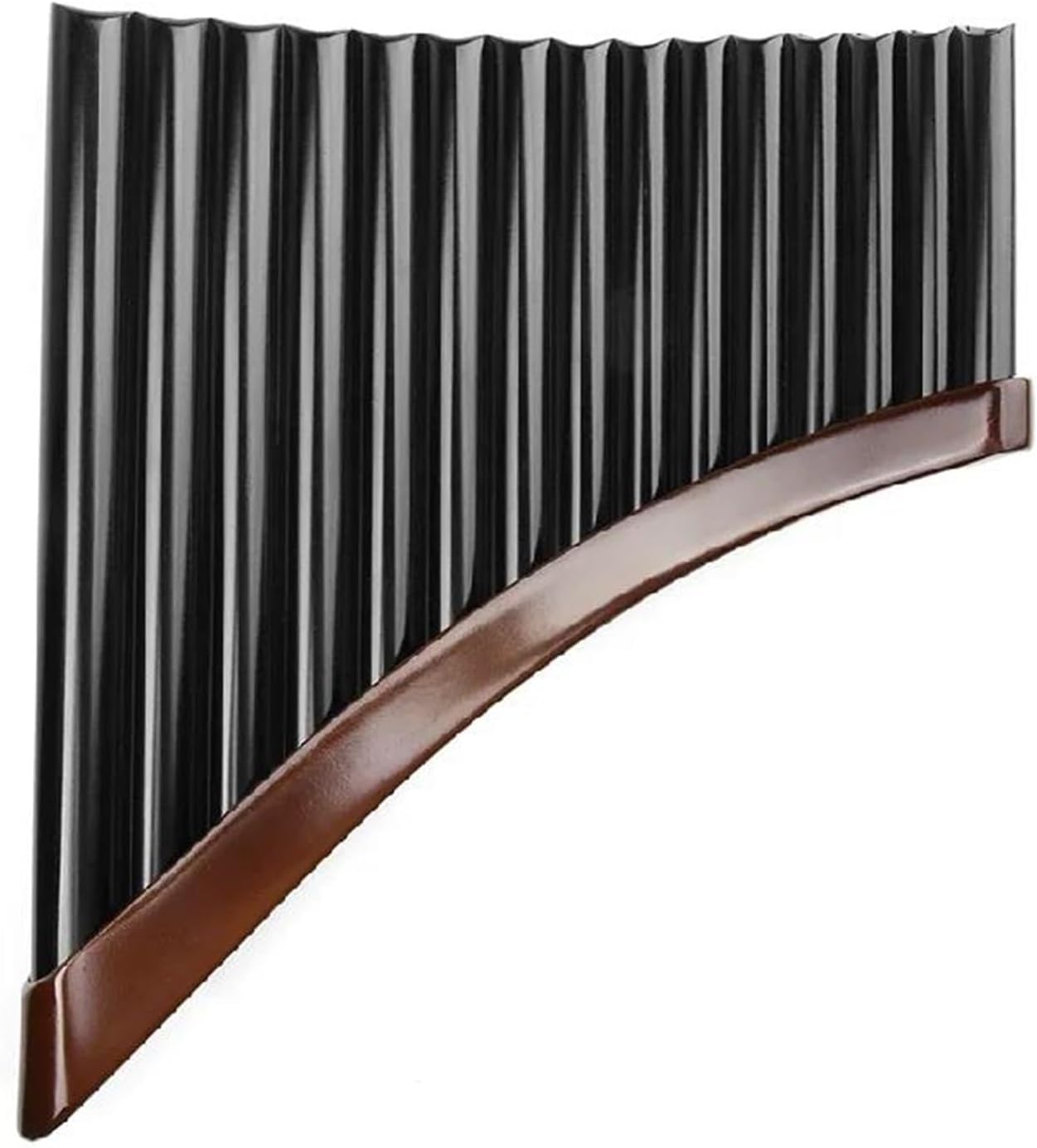 25 Pipe C Key Pan Flute 15 Pipe Bk And Brown Panpipe G Key Detachable Woodwind Traditional Musical Instrument(Left Hand)