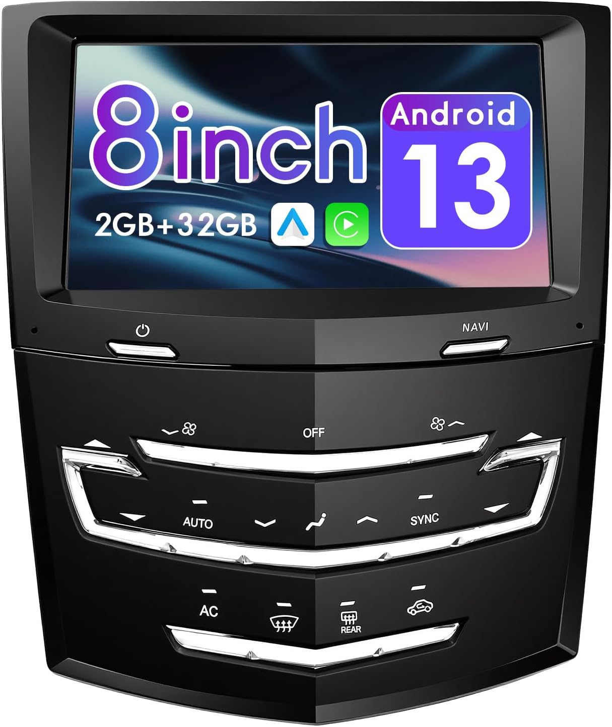 Android 13 Car Radio Stereo Replacement for Cadillac 2013-2018 XTS ATS SRX CTS with Wireless CarPlay Android Auto Bluetooth GPS FM/RDS DSP SWC 2+32G with 2 Heated Seat Option