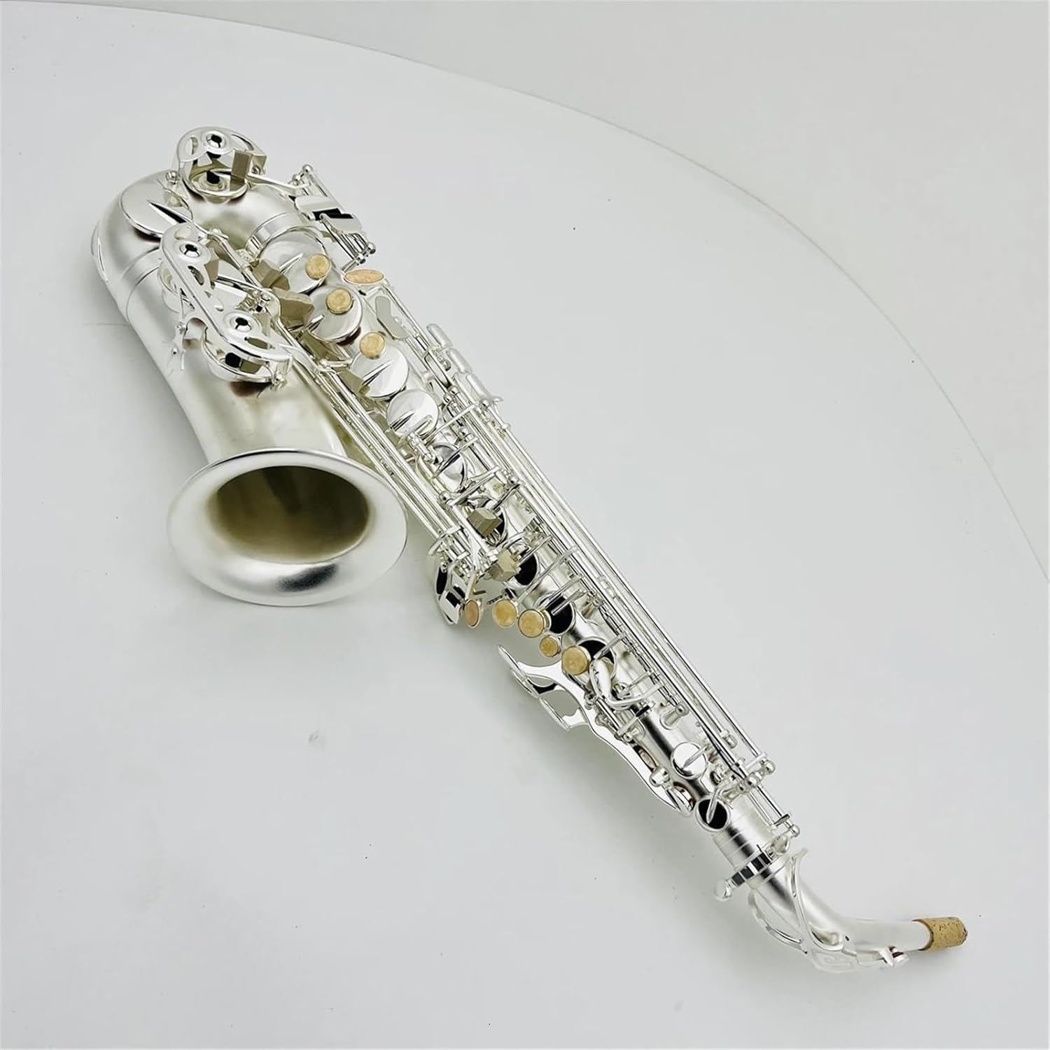 Beginner saxophone Alto Saxophone Eb Tune Silver Plated Woodwind Instruments With Case Accessories (Color : High-end bag)