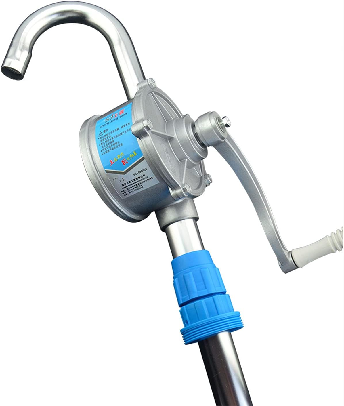 Hand Tool Hand Crank Oil Pump, Aluminum Alloy Oil Absorber, Oil Drum Pump, Good Sealing Performance, Heavy-Duty Rotary Drum Pump, Manual Liquid conveying Drum Pump, Chemical Resistance