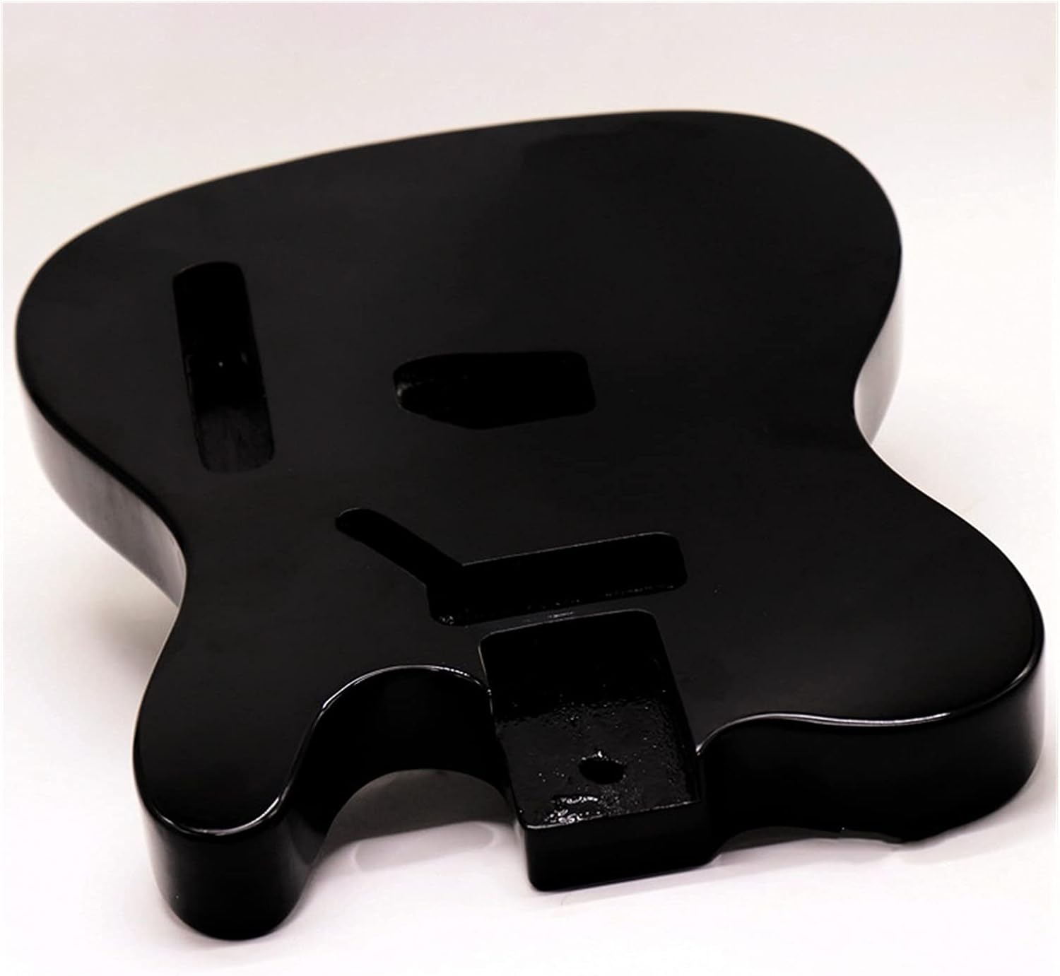 Unfinished Guitar Body Black Gloss Basswood Electric Guitar Body DIY Guitar DIY Accessory