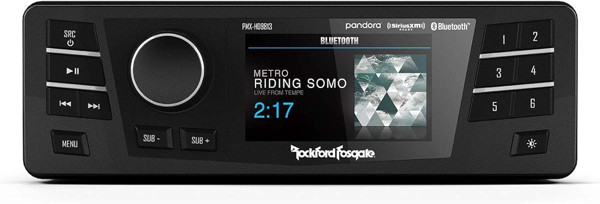 Rockford Fosgate PMX-HD9813 Direct Fit Digital Media Receiver for 1998-2013 Harley Davidson