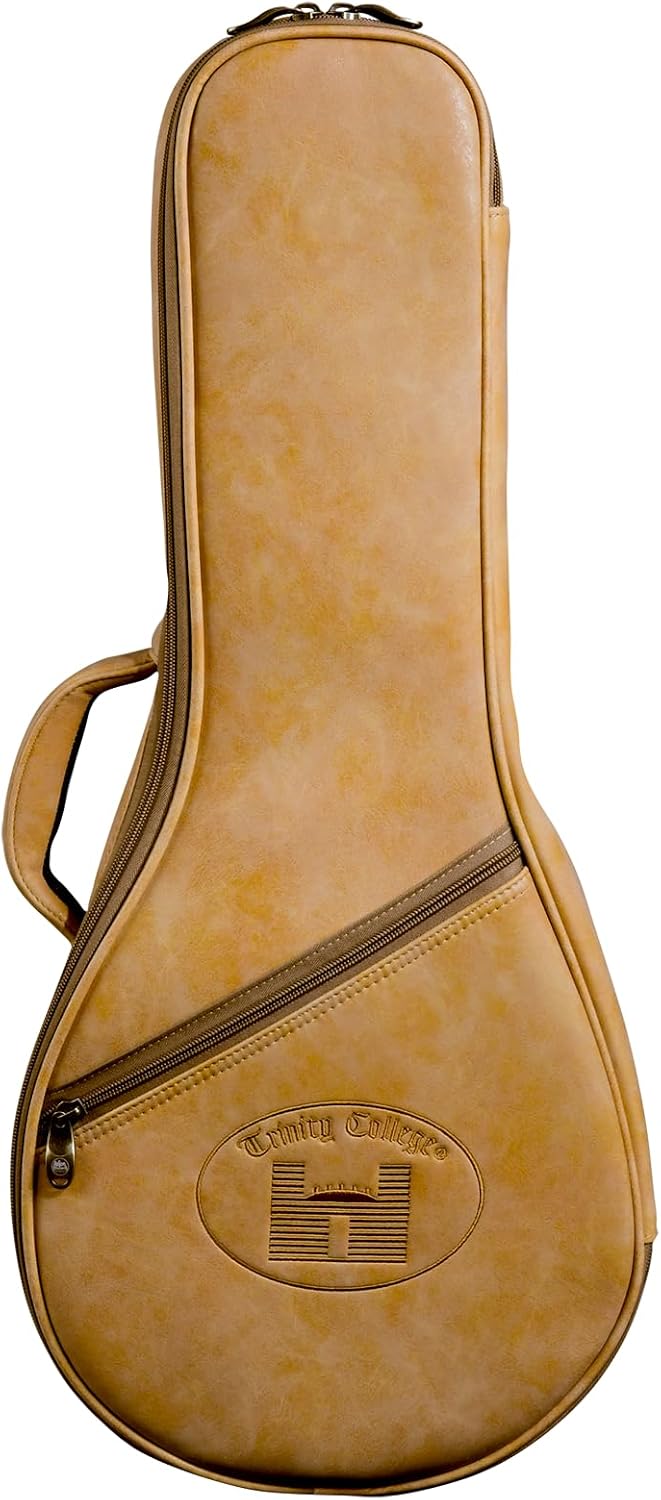 Trinity College TM-250 Standard Celtic Mandolin – Natural Top – Solid Spruce & Maple, Santos Rosewood Fingerboard, Includes Gig Bag