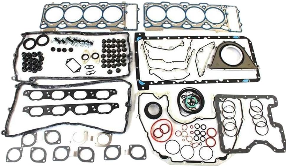 Engine Gasket Seals Overhaul Kit N62B48 4. 8L Auto Compatible with 750i X5 550i E63 E65 E66 Models Includes Parts 11127513195 11340029751