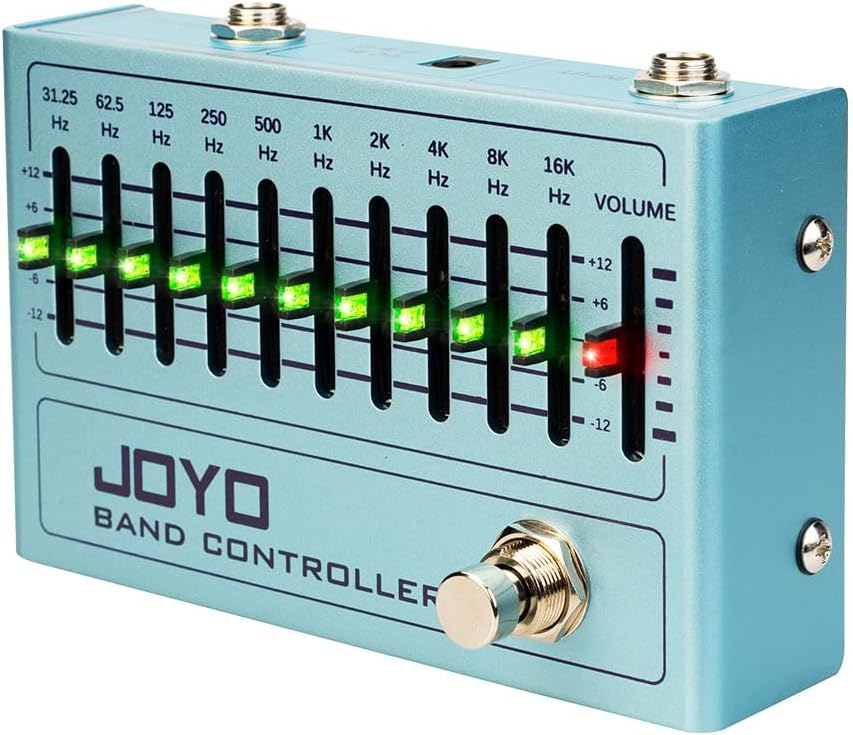 JOYO EQ Pedal 10 Band Equalizer (31.25Hz-16kHz) for Electric Guitar, Bass and Multi-string Guitars (R-12)