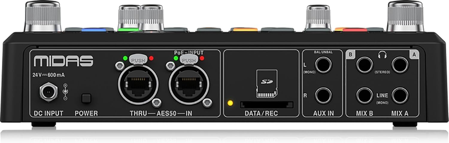 Midas DP48 Dual 48 Channel Personal Monitor Mixer with SD Card Recorder, Stereo Ambience Microphone and Remote Powering