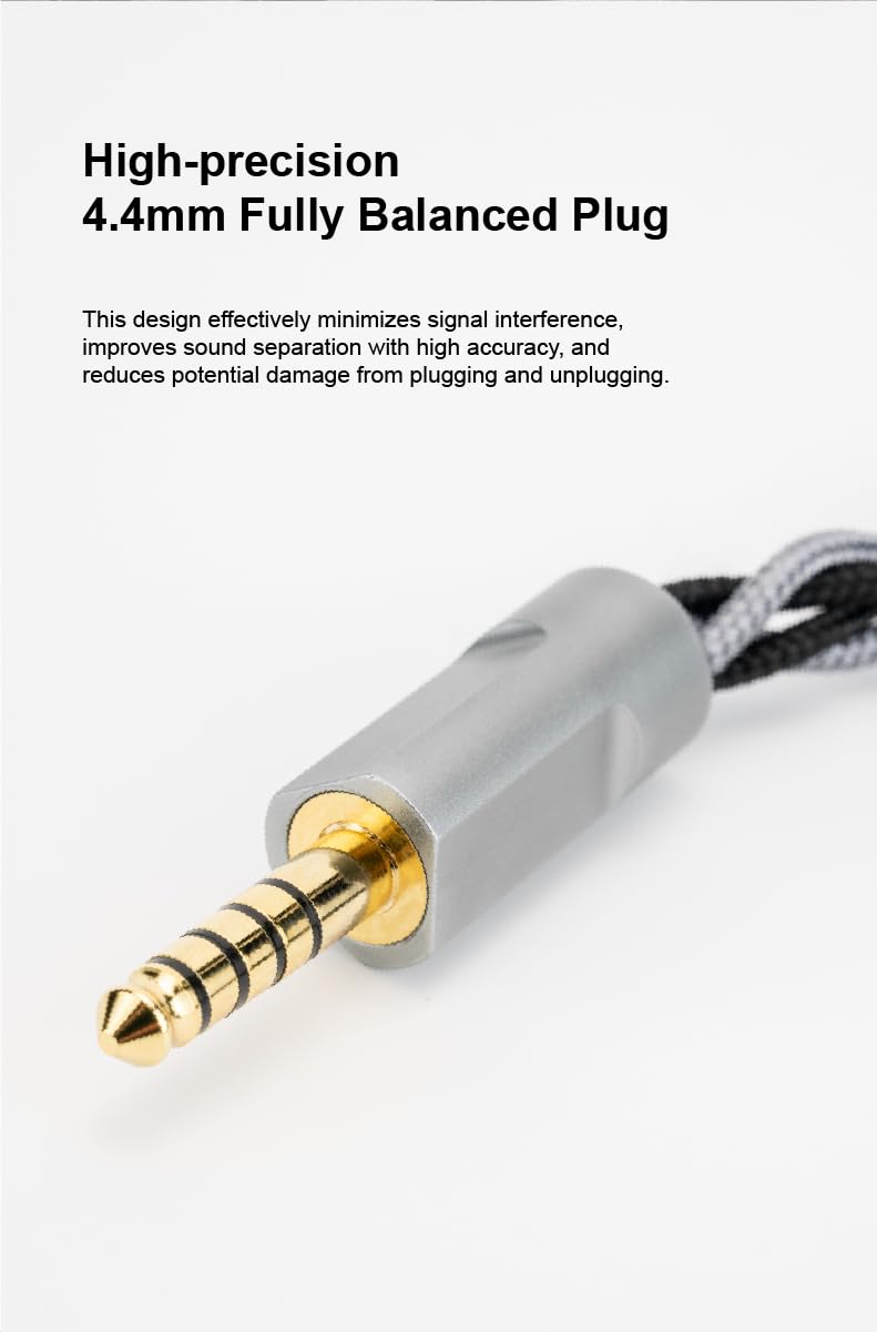 Moondrop Atami Headphone Upgrade Cable with 4.4mm Fully Balanced Plug Without Microphone (Dual 3.5mm)