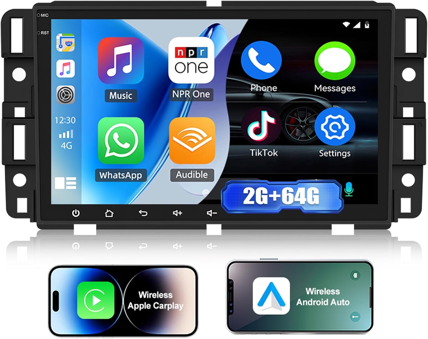 Car Stereo for GMC Sierra Yukon Chevrolet Buick Chevy Silverado | 2G+64G 8