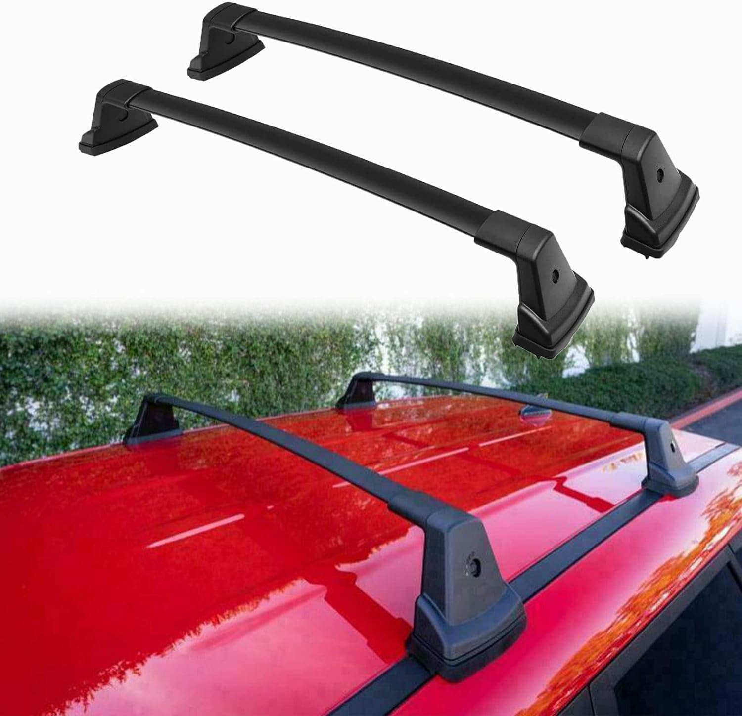 Anti-Theft Roof Rack Cross Bars for 2020-2025 KIA Soul Without Side Rails, Aluminum Crossbar Luggage Rack for Rooftop Cargo Carrier Bag Kayak Canoe Bike Snowboard Skiboard