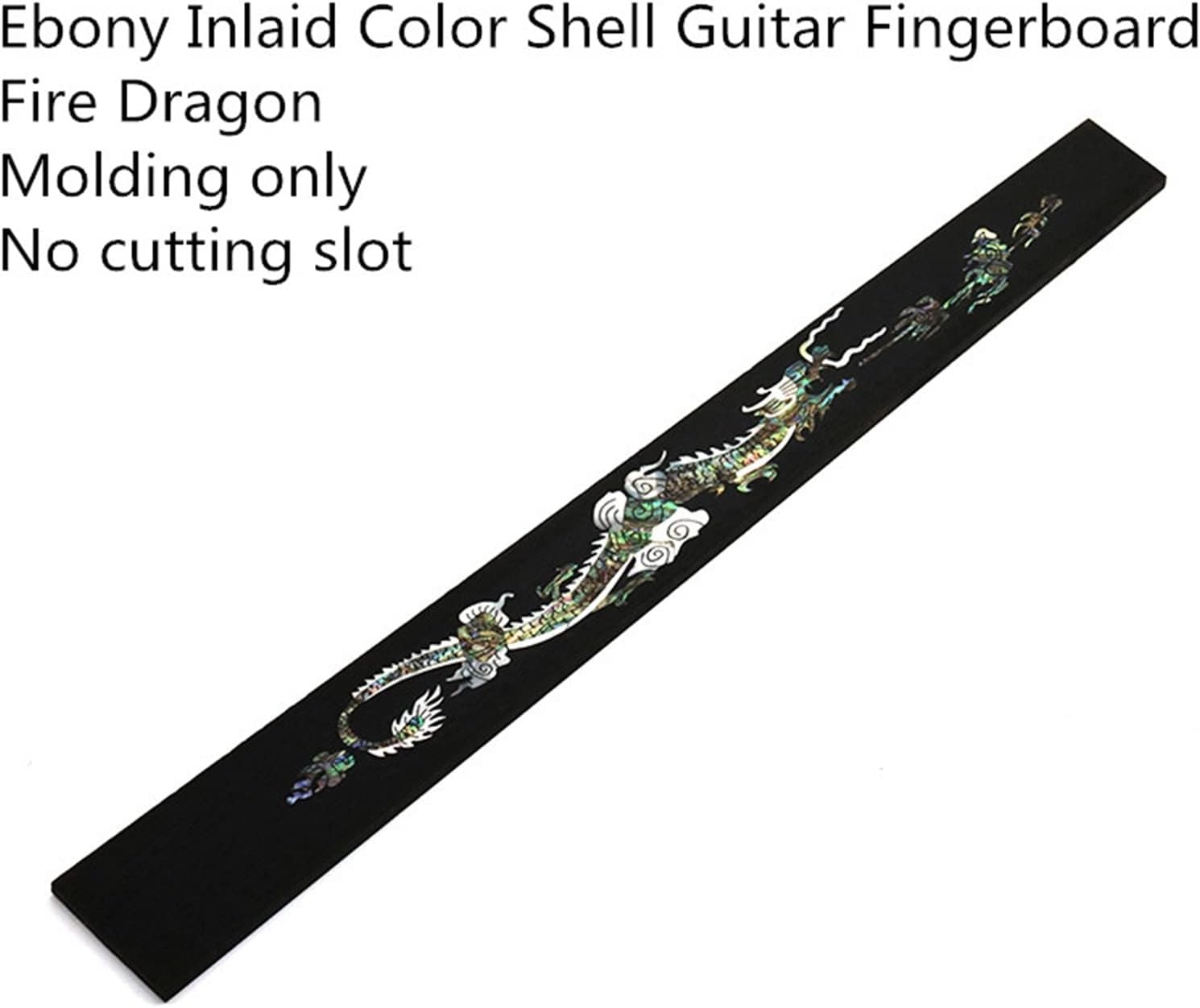 Guitar Fretboard Ebony+Color Shell Inlay Craftsmanship Ebony Ebony Electric Guitar Acoustic Guitar Fretboard Guitar ​Neck Replacement (Color : 1)