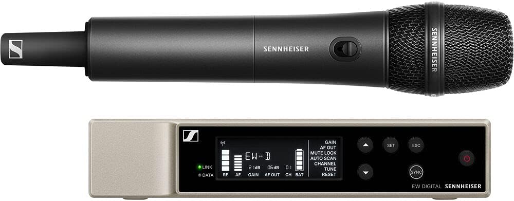Sennheiser EW-D 835-S Set Wireless Mic System with MMD 835 Capsule (R1-6: 520 to 576 MHz) Bundle with Auray WSB-1S Carrying Bag and Watson Rapid Charger