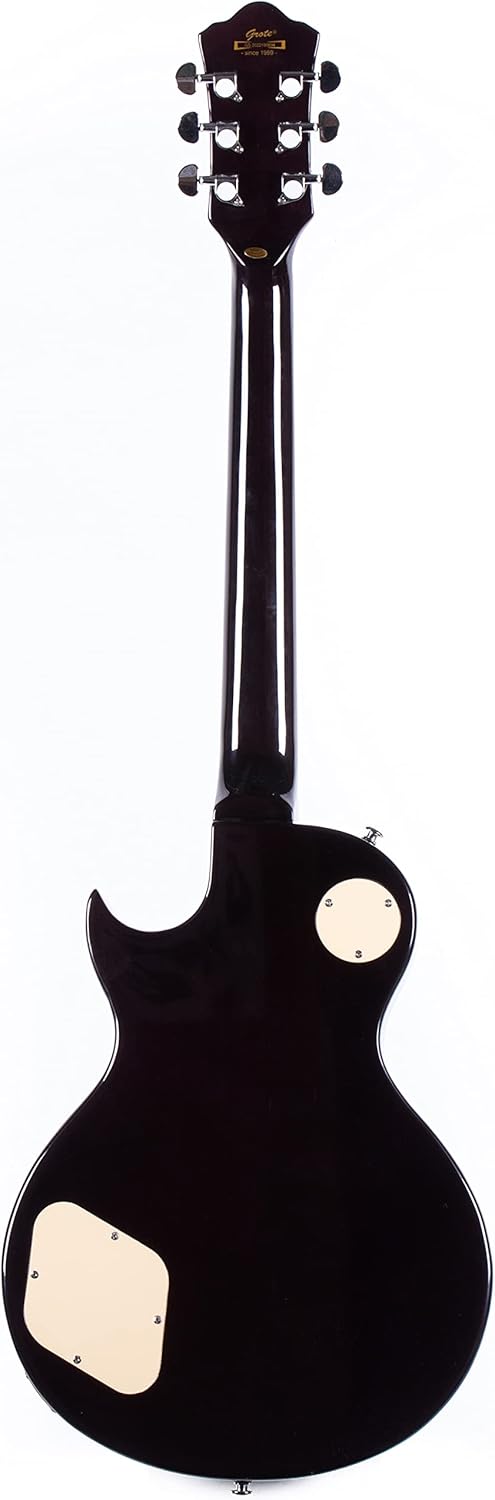Grote Electric Guitar Solid Body LPYS-006 Maple Neck, Stainless Steel Frets, Ideal for All Levels, with Gigbag(Black)