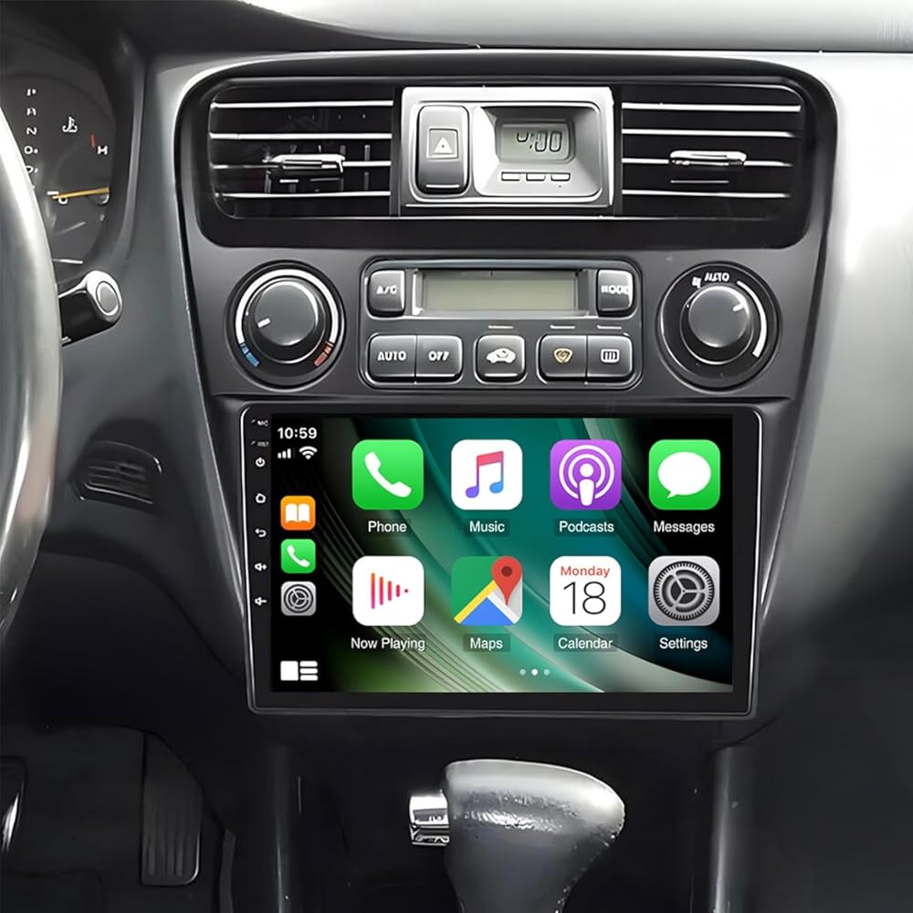 PHEZEN Car Stereo Radio Fit for Accord 6th 1998 1999 2000 2001 2002, 9inch Touchscreen Car Radio with Carplay Android Auto in-Dash Head Unit WiFi GPS Mirror Link Backup Camera 2+32G