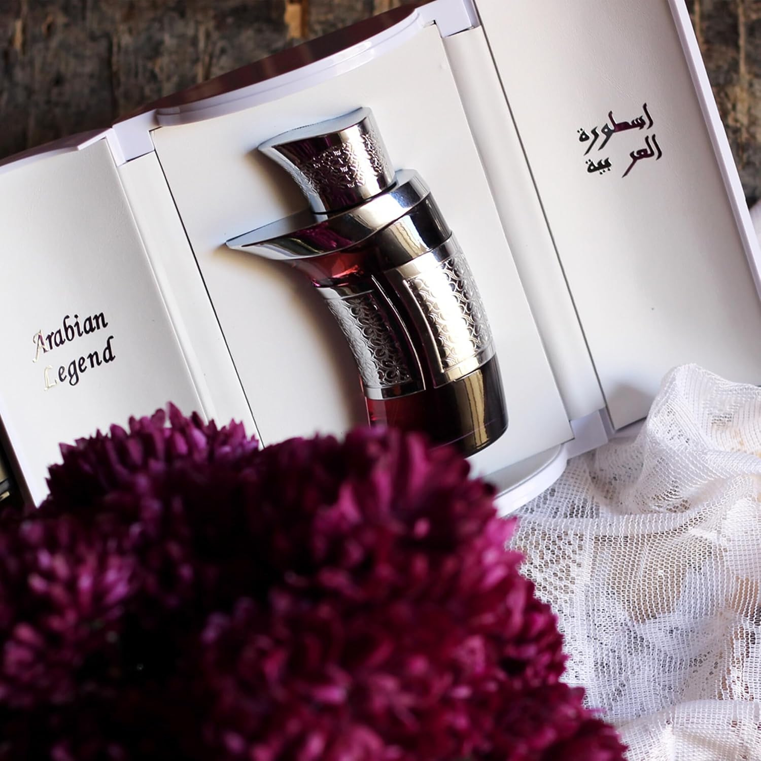 Arabian Oud Arabian Legend silver 100 ml 3.4 Oz Fragrance for Men | Eau de Parfum | blackberry, saffron, citrus, oud, sandalwood, cedarwood and musk | Smoked and Fresh Scent.