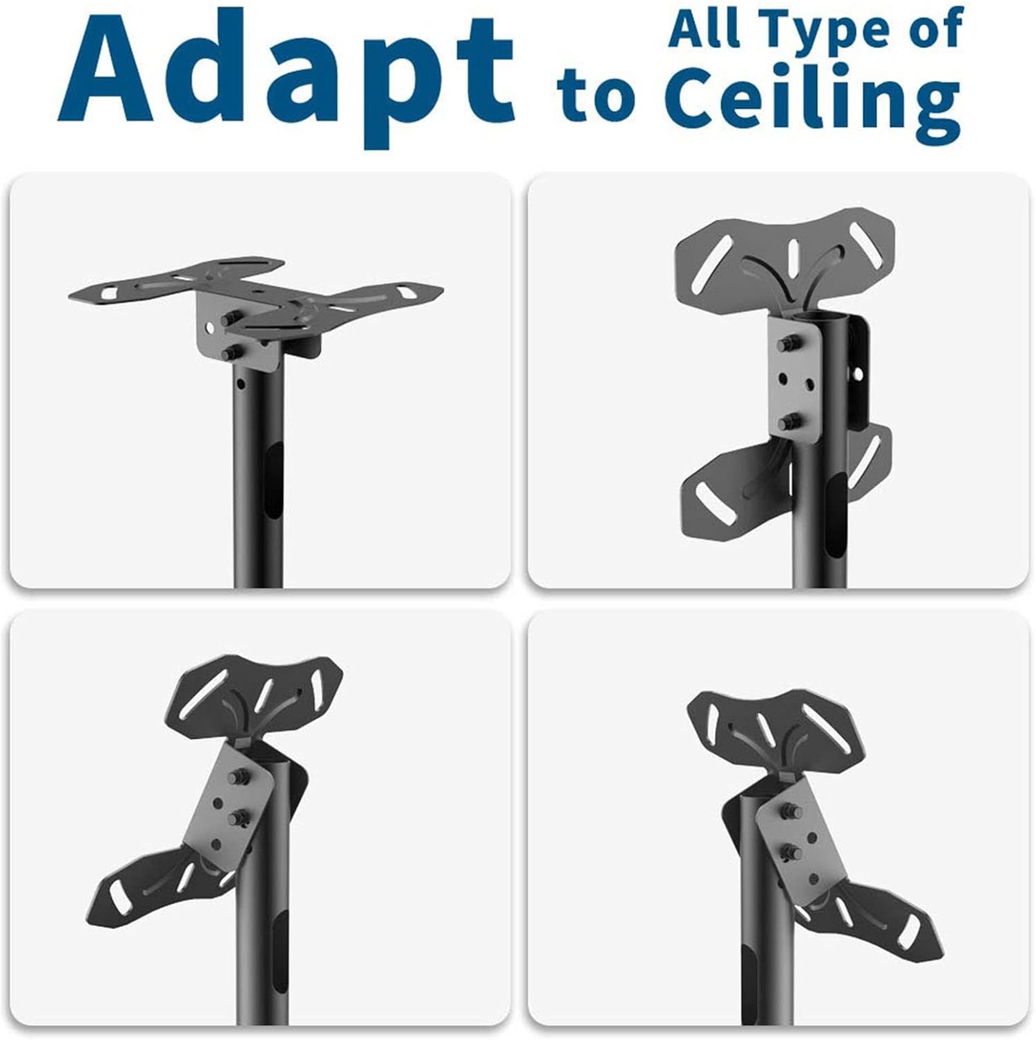 TV Ceiling Mount Bracket - TV Wall Mount Bracket - Adjustable TV Lift, Fits 32-65 Inch 4K TVs, Telescoping Tilt and Swivel Flat Screen Display,