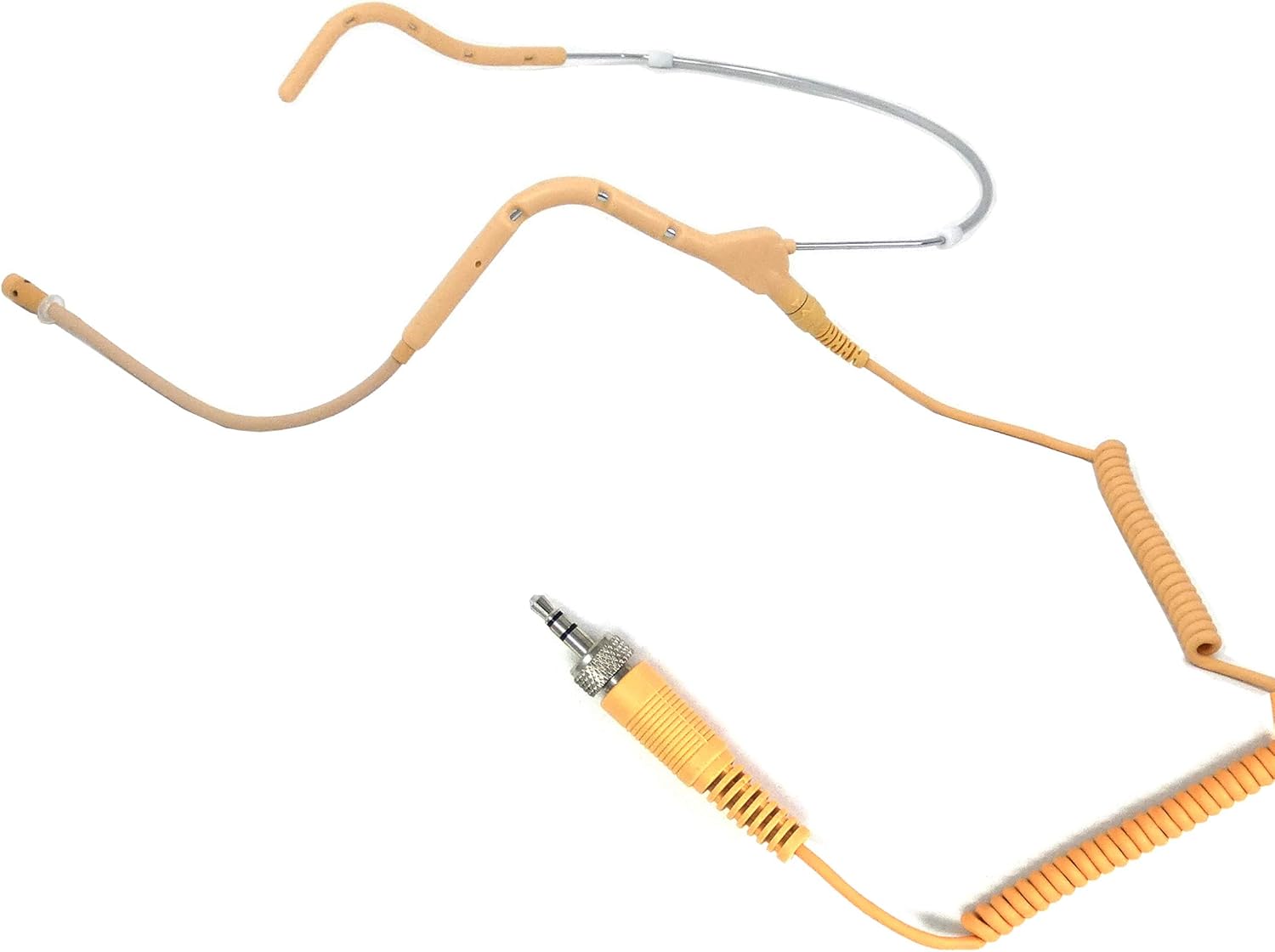 U-Voice UVG20 Tan Color Headset Microphone with Detachable Coiled Cable for Sennheiser (Coiled Cable)
