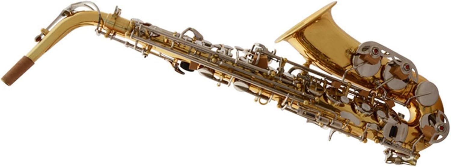 Saxophone for Beginners Woodwind Instruments Saxophone Professional E-Flat Alto Gold Nickel Key Saxophone Beginners Practice Playing