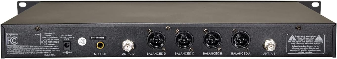 Kingdom Professional Wireless Mic System – 1000 Channel UHF Microphone System Speech with 2 Handheld, 2 Bodypack & Lapels for Speech, Singing, Church, Presentations, Karaoke, DJ, Party, and Classrooms