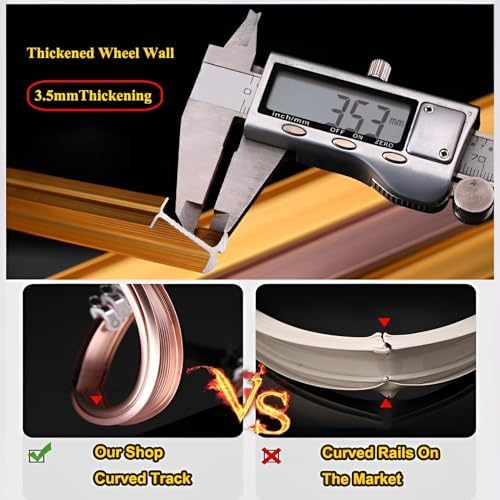 Shower Curtain Rod Adjustable Corner for Bathroom Bathtub Clothing Store,Heavy Duty Flexible Curtain Track Bendable Aluminum Rails for Ceiling/Wall Mount Ideal for L Shaped & U Shaped Bay Wi