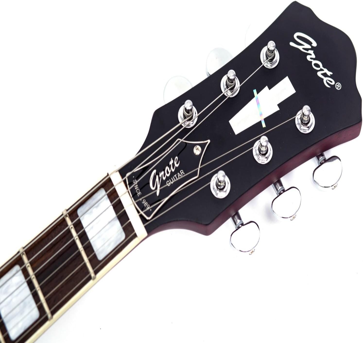 Electric Guitar Semi-Hollow Body Guitar Matte Finished ，Dual Coil Humbuck pickup， RD-100 Jazz Guitar with F-Hole,Maple neck,humbucker Pickups (GT335-04-red)