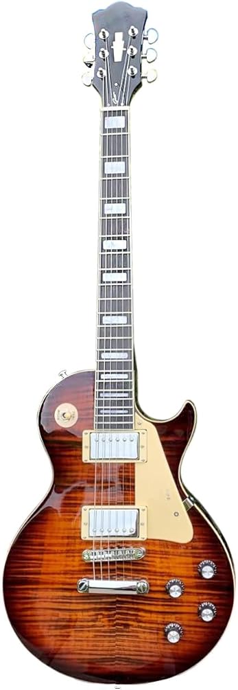 40'' Electric Guitar, LP Style Electric Guitar, Mahogany Neck, Rosewood Fretboard for Beginner, Intermediate & Pro Players Solid Body Guitar (Vintage Sunburst)