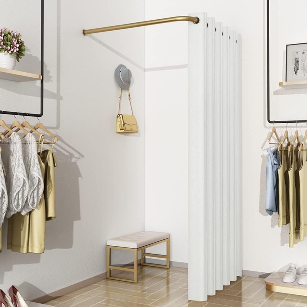 Portable Dressing Room Privacy Screen Corner Changing Room Square - Wall-Mounted Clothing Store Fitting Room for Privacy Protection & Room Divider, Portable Dressing Room for Boutique/Shop/O