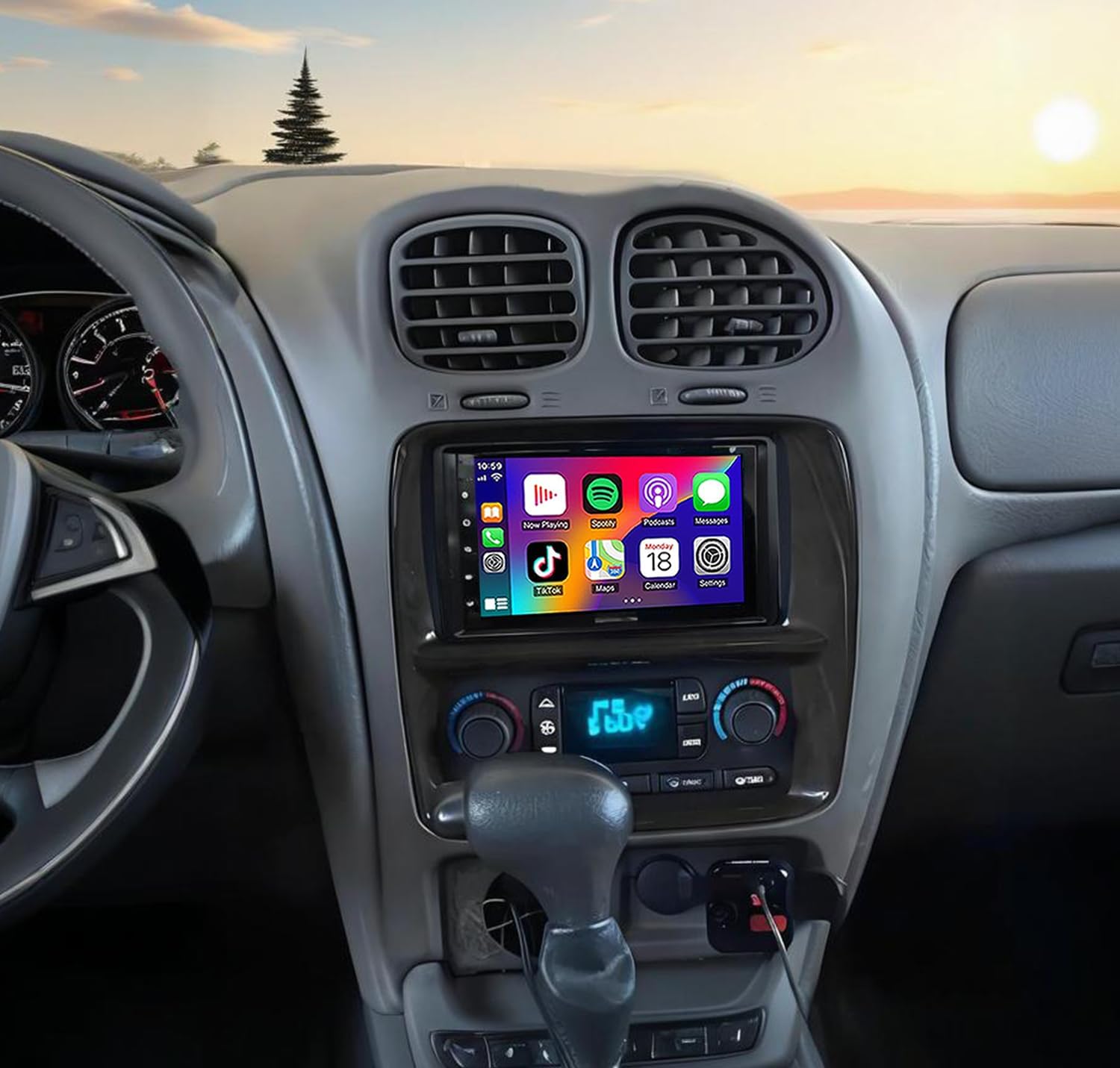 5G WiFi Android 13 Car Stereo for Buick Rainier 2004 2005 2006 2007, 7 Inch IPS HD Touch Screen Car Radio Wireless CarPlay Android Auto, GPS FM/SWC Bluetooth 1080P Backup Camera-2+32G