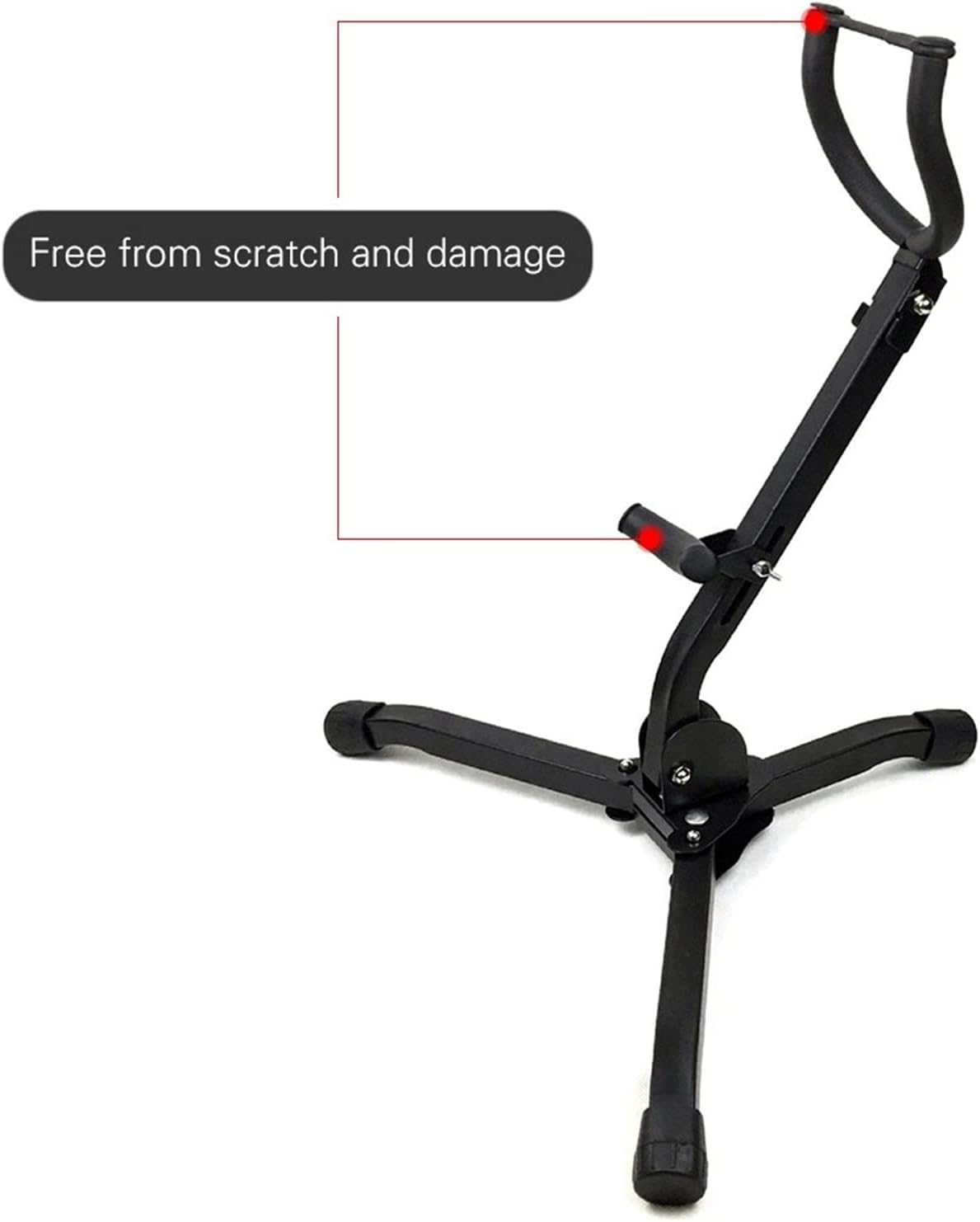 Saxophone Parts Alto Tenor Saxophone Stand Display Instrument Accessories Metal Material Triangle Base Design Folding Portable