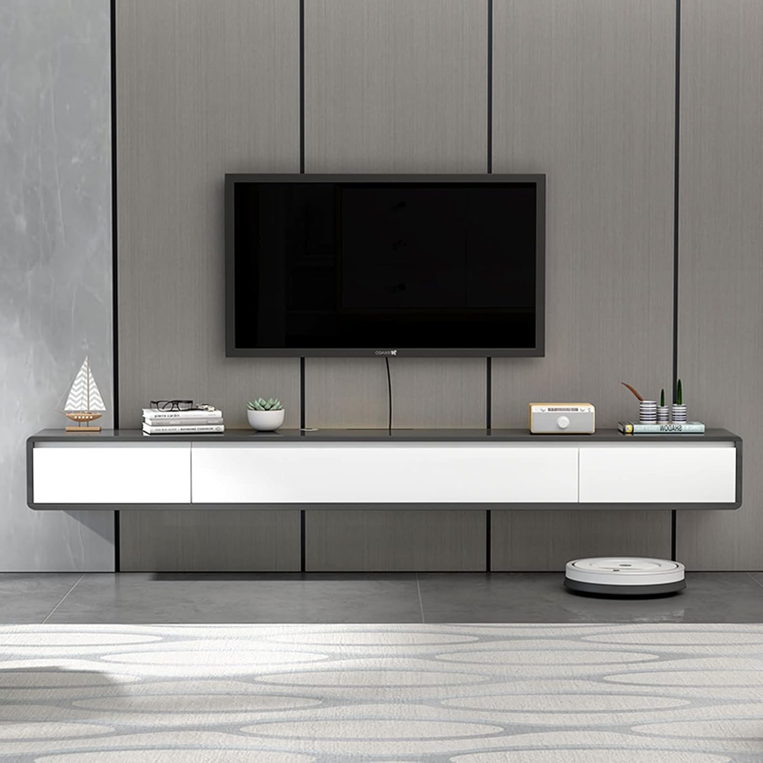 Wall Shelf Floating Shelf Wall mounted TV Cabinet Set-top box Router Sky Box CD DVD Photo Jewellery Storage Cabinet TV Stands Multimedia Console Display Shelf Wall Mount Corner Shelves Home Decor